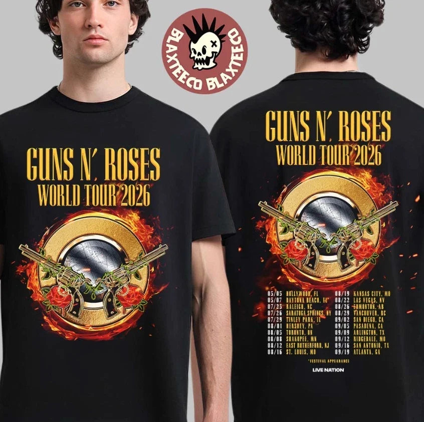 Guns Roses World Tour 2026 North American Schedule Dates Unisex