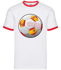 Country Football Spain Ball - Mens Ringer - Team World Cup Fan Spanish Soccer Unisex