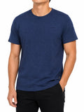 Superdry Mens Blue Organic Cotton Logo Crew Neck Size M Regular Unisex