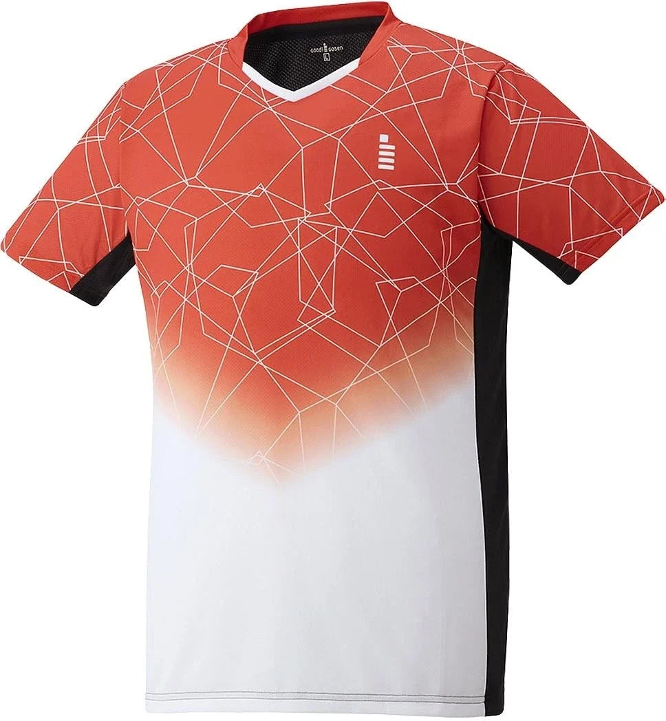 GOSEN Tennis Wear Unisex Game Shirt T2412 Carmine Red Unisex