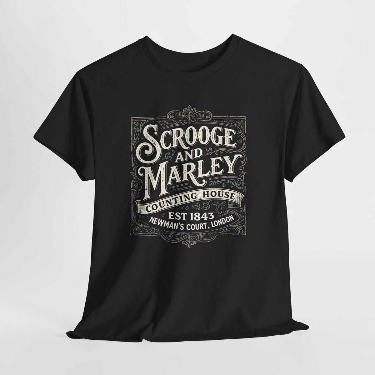 Scrooge and Marley Victorian Logo Tee, A Christmas Carol, Holiday Tee Unisex