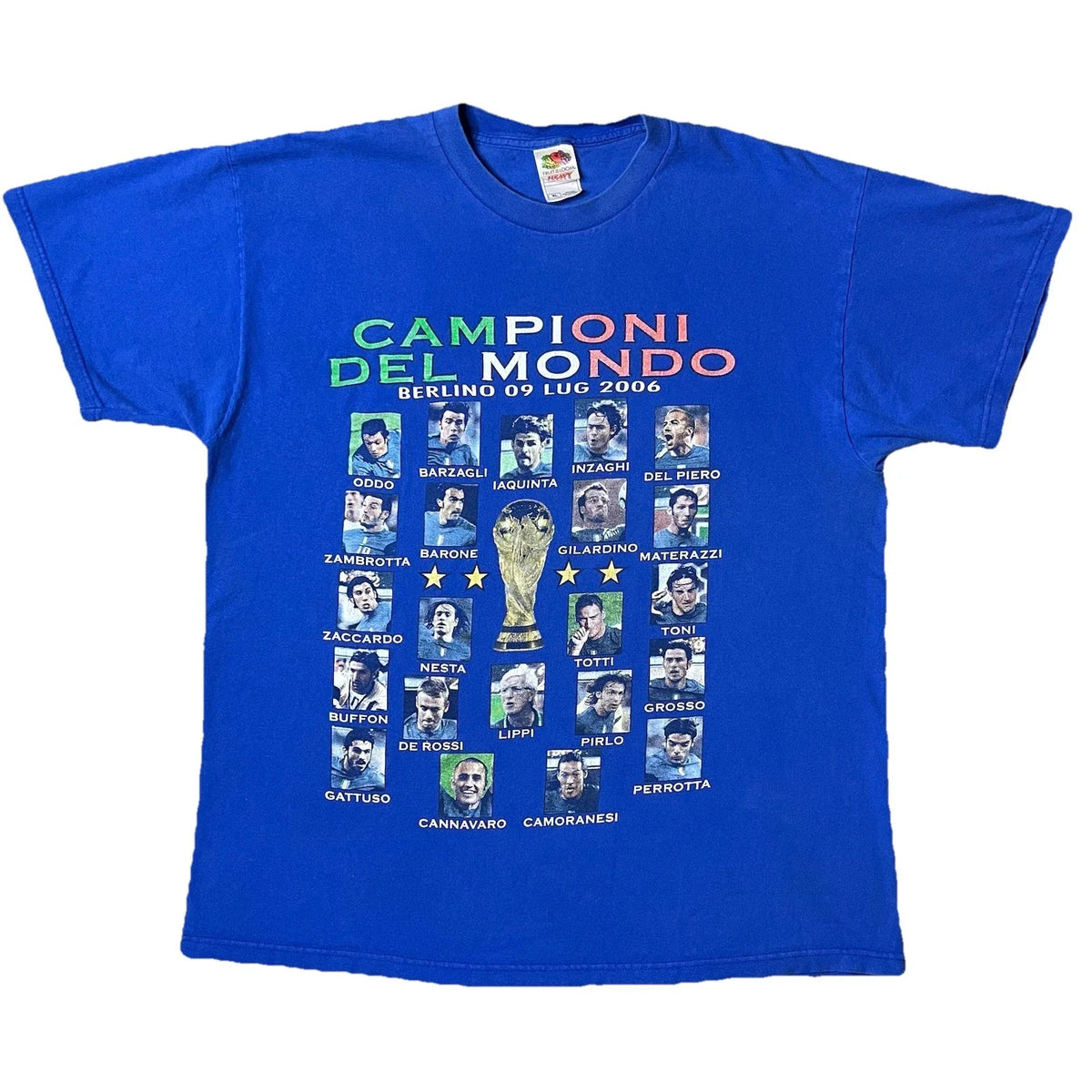Vintage 2006 Italy Campioni Del Mondo World Cup Champions Blue XL Rare Unisex
