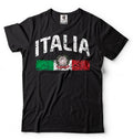 Mens Italia Distressed Flag Soccer Fan Italy Italian Pride Heritage Tee Unisex