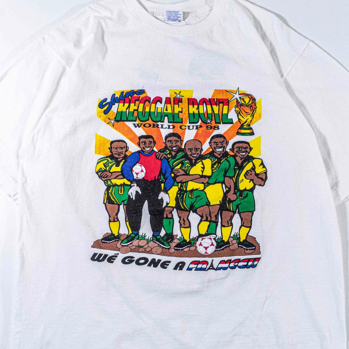 Vintage 1998 World Cup Jamaica Reggae Boyz Shirt XL Soccer Graphic Tee VTG 90s Unisex