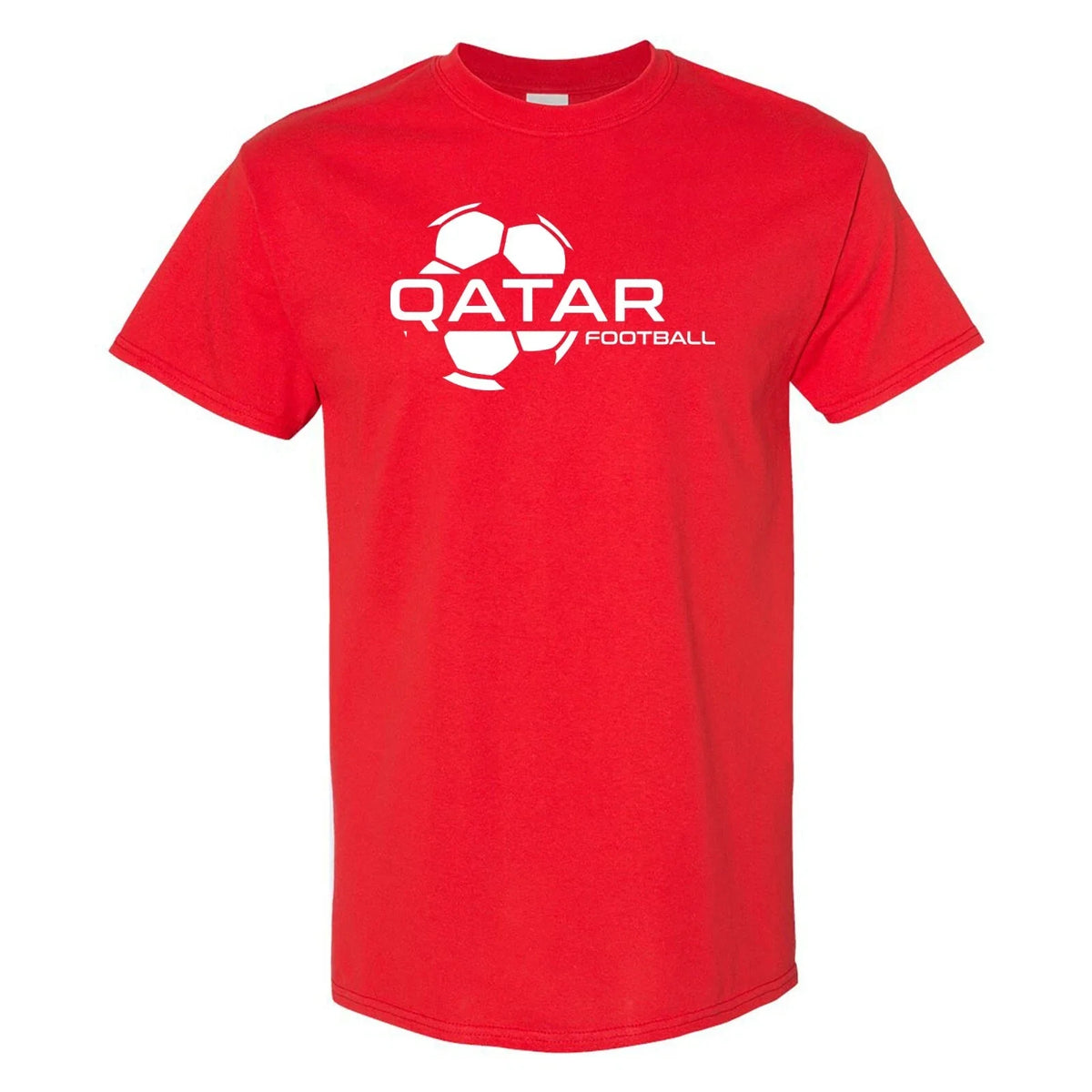 Qatar Football Strike - Soccer Sports Short Sleeve - Red Unisex