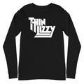 Thin Lizzy - Classic White Logo Long Sleeve Shirt Black Unisex