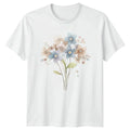 Watercolor Flowers Bouquet Nature Floral Men Womens Graphic Tee Unisex
