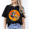 Football skeleton Halloween Unisex Soccer lover Soccer player Spooky tee Unisex