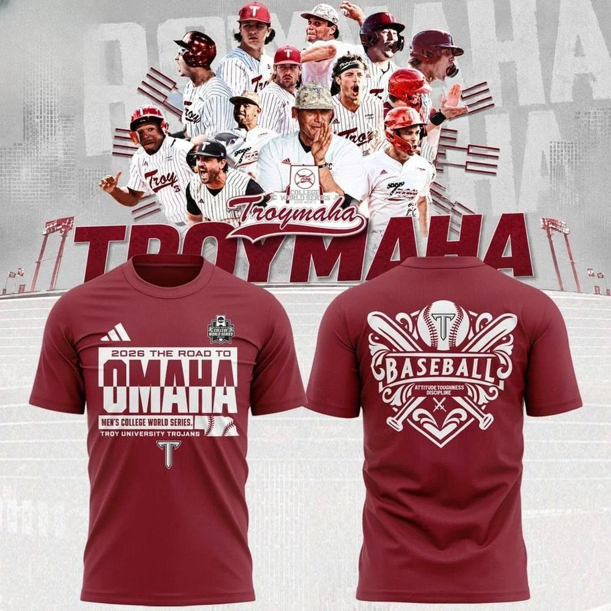 Trojans Baseball 2026 NCAA College World Series Troymaha Unisex