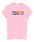 HUMAN printed Top Be Kind Tshirt Tee Shirt LGBT PRIDE RAINBOW Unisex