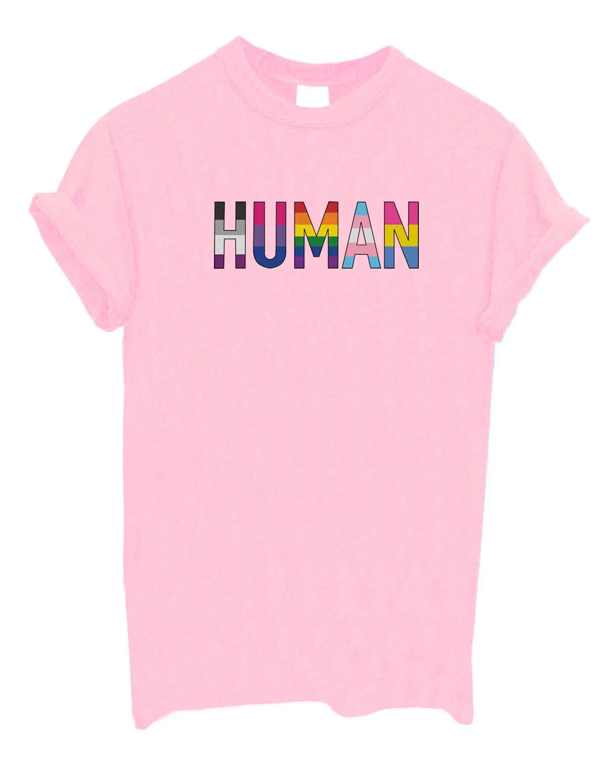 HUMAN printed Top Be Kind Tshirt Tee Shirt LGBT PRIDE RAINBOW Unisex