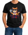Goal Kitty 2026 Soccer Cat T Shirt Patriotic Pet Fan Graphic Tee Unisex
