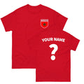 Personalised Morocco football Badge T Shirt, Custom Name and Number Football Tee Unisex