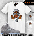 Shirt To Match AJ 5 Wolf Grey 2026 Sneaker Matching Tee Mars Blackmon Unisex