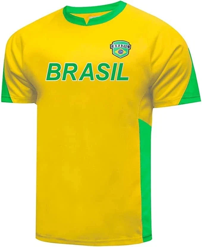 Icon Sports Country Soccer Jersey Game Day Shirt BRASIL LARGE Unisex