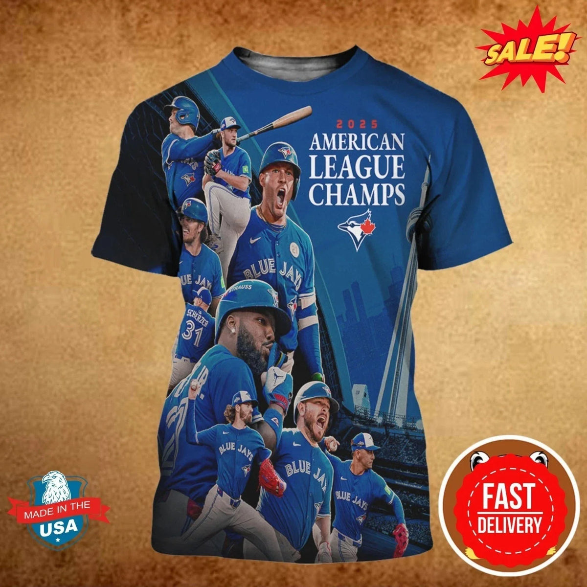 Toronto Blue Jay Are 2025 American League Champions 2025 3D Shirt Unisex