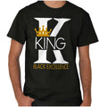 Black Excellence King Crown Positive Saying Mens Casual Crewneck T Shirts Tees Unisex