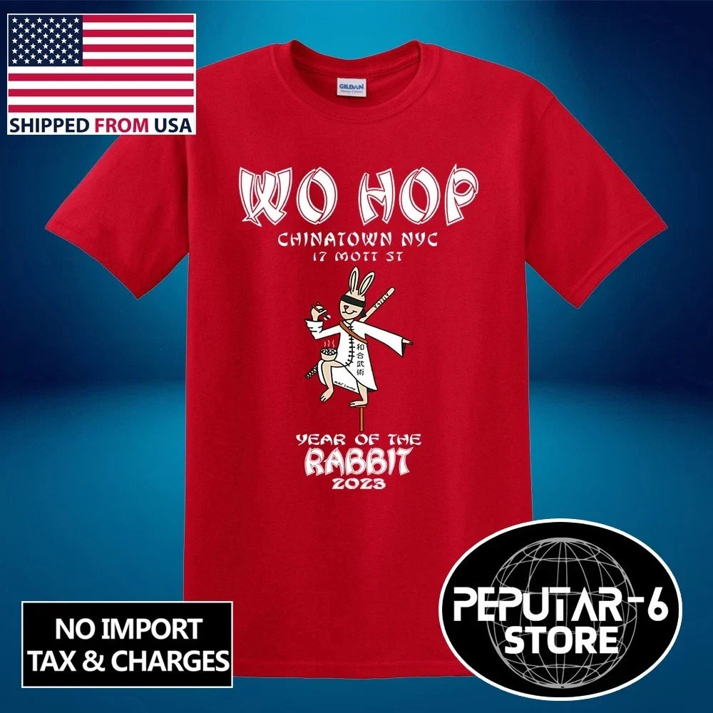 WO HOP RESTAURANT Chinatown Men's Red Size S-5XL Unisex