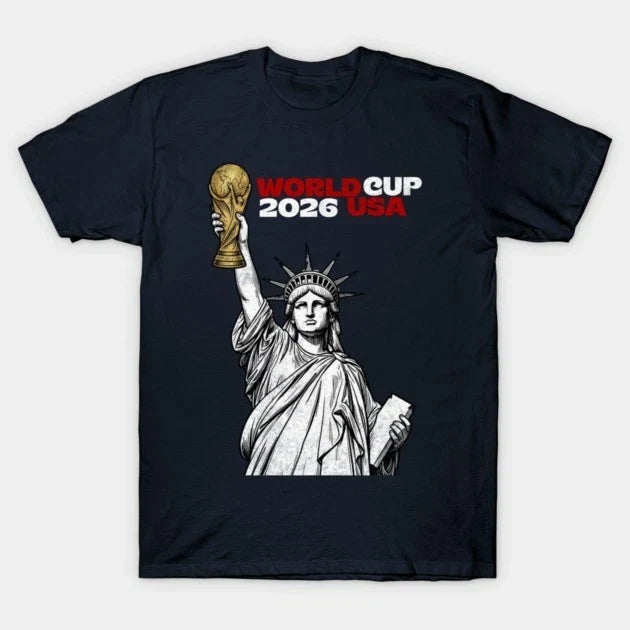 Statue of Liberty World Cup Trophy – USA 2026 Soccer Line Art Design Unisex