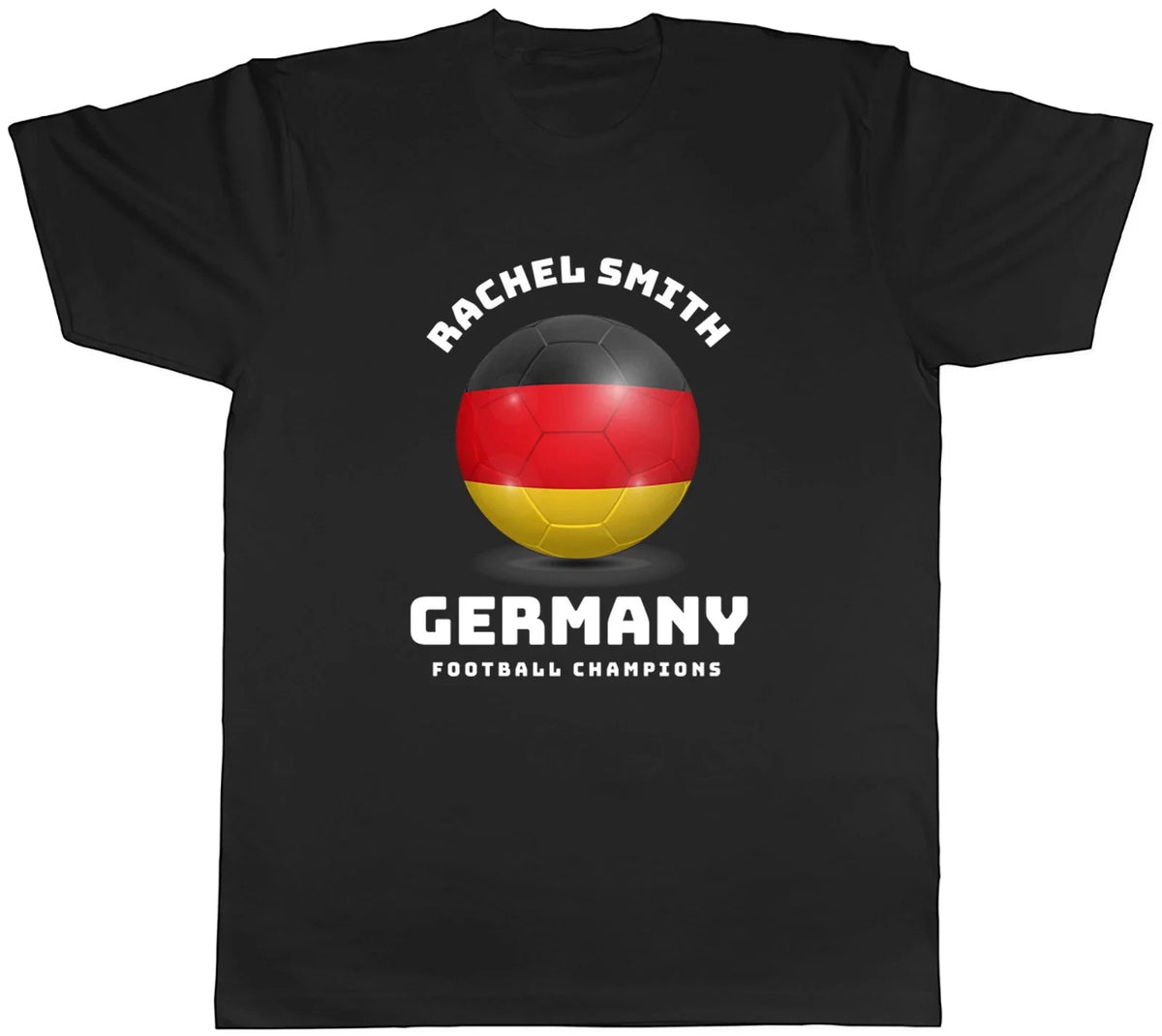 Personalised Germany Flag Football Supporters Fan Mens Tee Gift Top Unisex