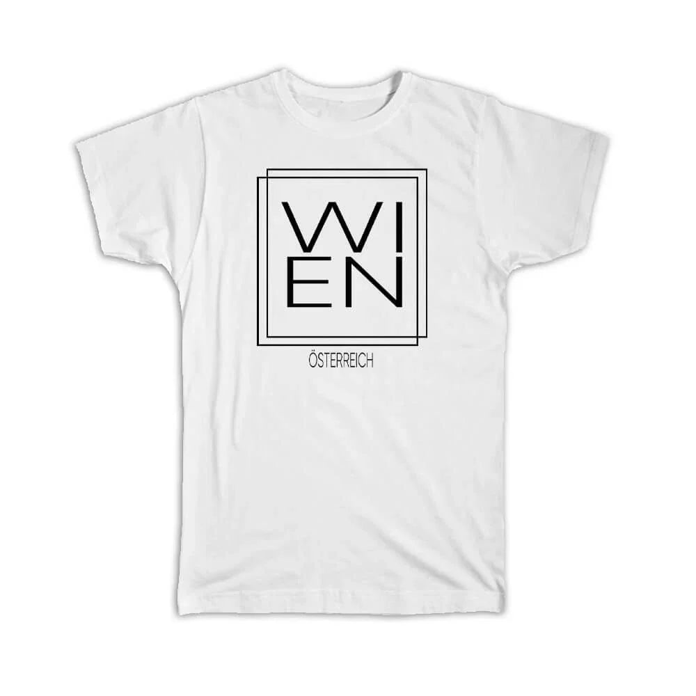 Gift : WIEN Austria Square Modern Minimalist Font Unisex