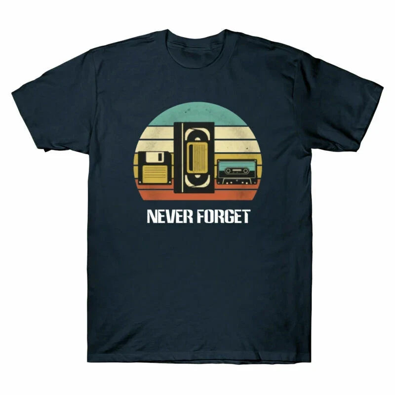 Cotton Forget And Vhs Disk, Men's Tape Cassette Floppy Tape, Retro Never Unisex