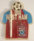 WEST HAM Number One Fan Vintage Football Soccer Pen & Keychain Set *NEW SEALED* Unisex