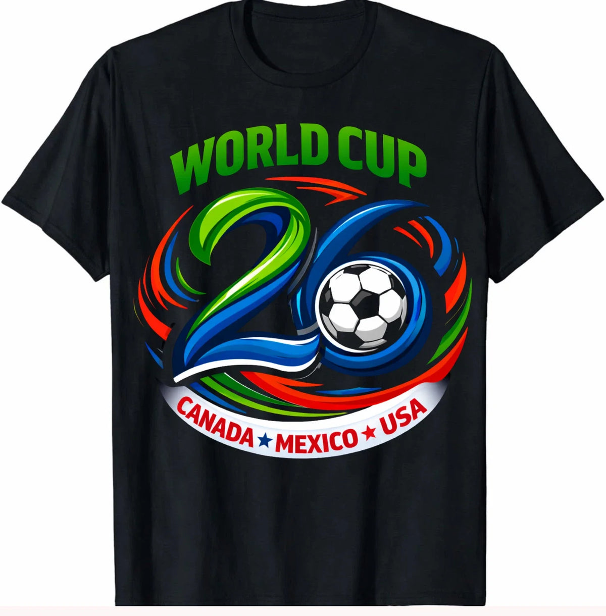 World Cup 2026 Soccer Shirt USA Mexico Canada Fan Tee Football Gift Unisex Fit Unisex