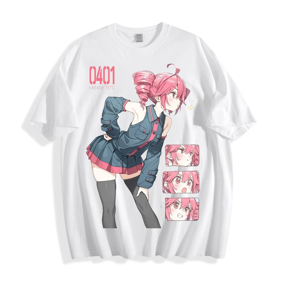 Kasane Teto 0401 Signature - Skirt Pose Multi-Photo Collage Unisex Tee Unisex