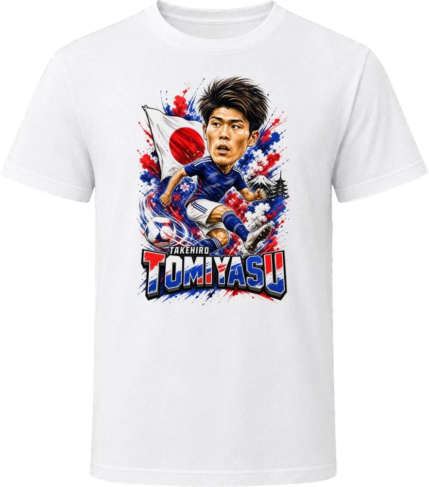 Takehiro Tomiyasu Japan Soccer Caricature 2026 World Cup T Shirt Unisex