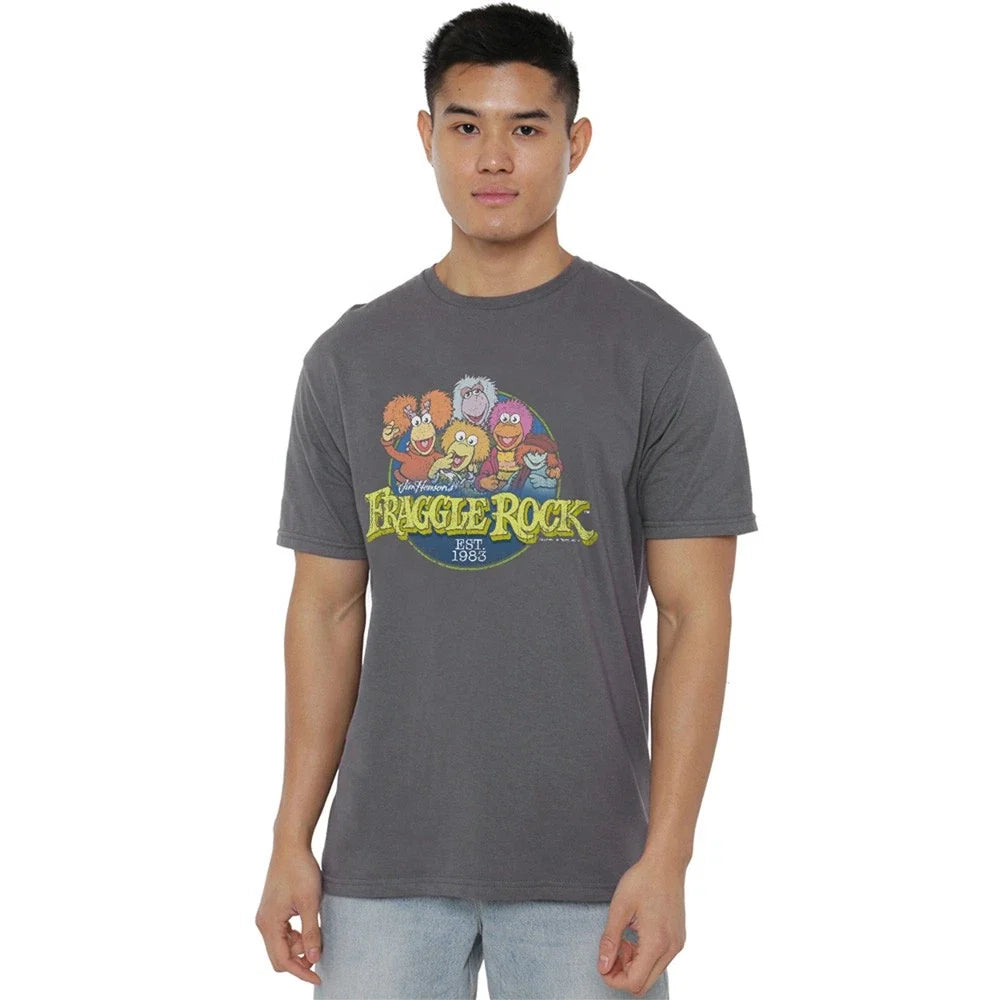Fraggle Rock Circle Logo S-4XL, Charcoal Unisex