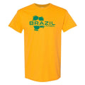 Brazil Football Strike - Soccer Sports Short Sleeve - Gold Unisex