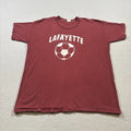Vtg Russell Athletic T Shirt Mens XL 46-48 USA Made Lafayette Soccer Maroon Unisex