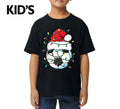 Santa Soccer Ball Sports Funny Football Print Novelty Joke Kids Tee Top Unisex