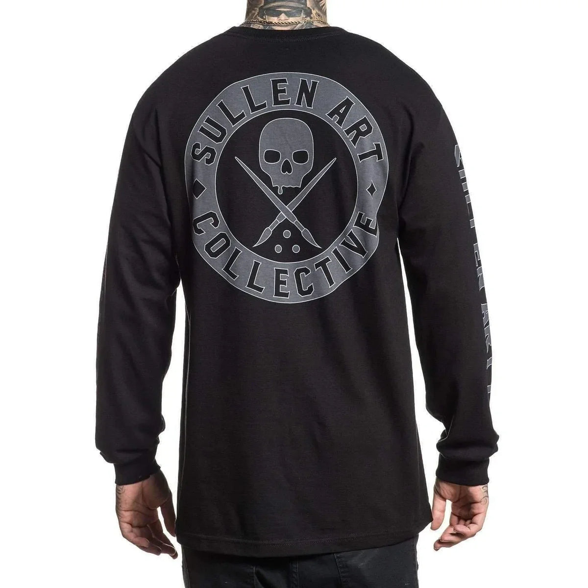 Sullen Art Collective Badge Of Honor Black Long Sleeve Shirt Unisex