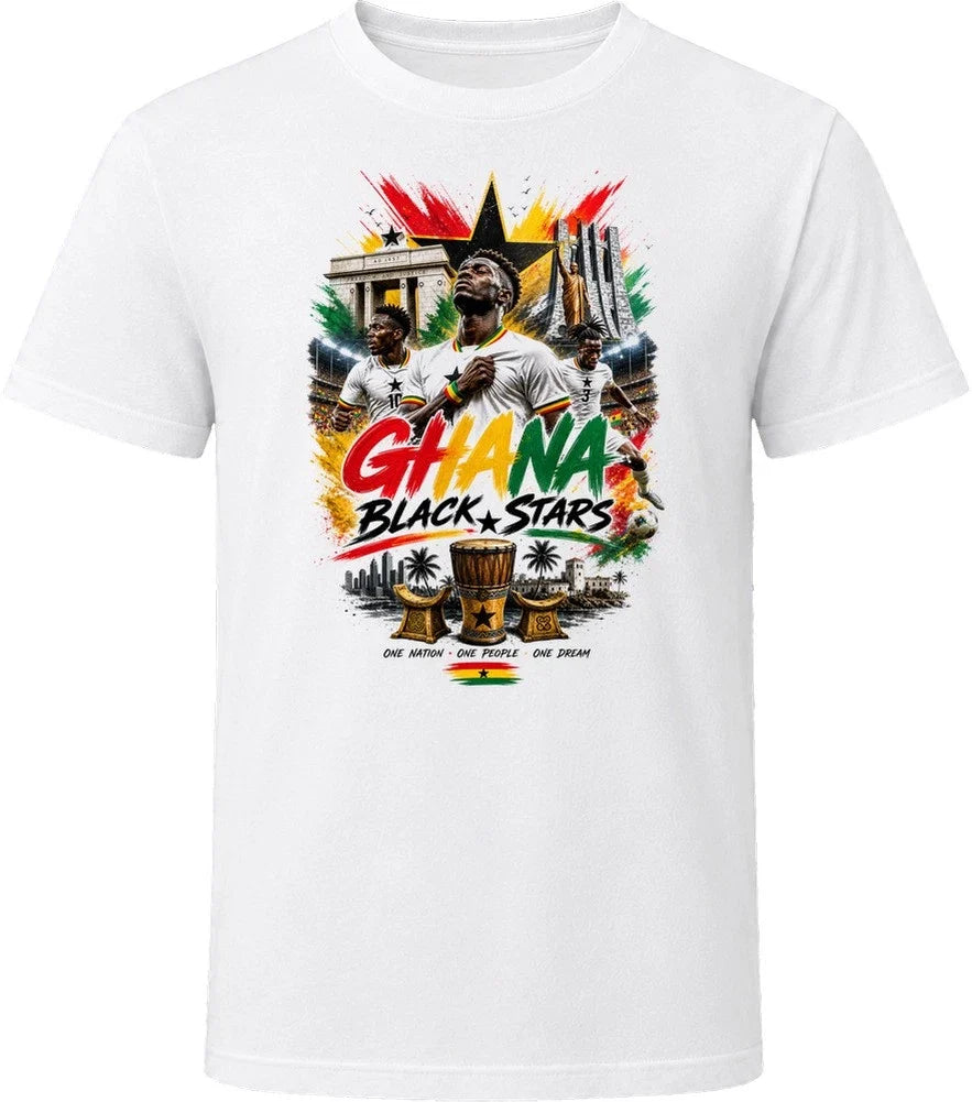 Ghana Black Stars Soccer Football 2026 National Pride T Shirt Unisex