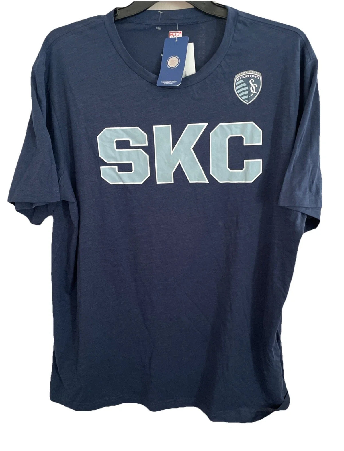 MLS Sporting Kansas City - SKC -Men’s Short Sleeve Shirt Navy 2x Nwt Unisex