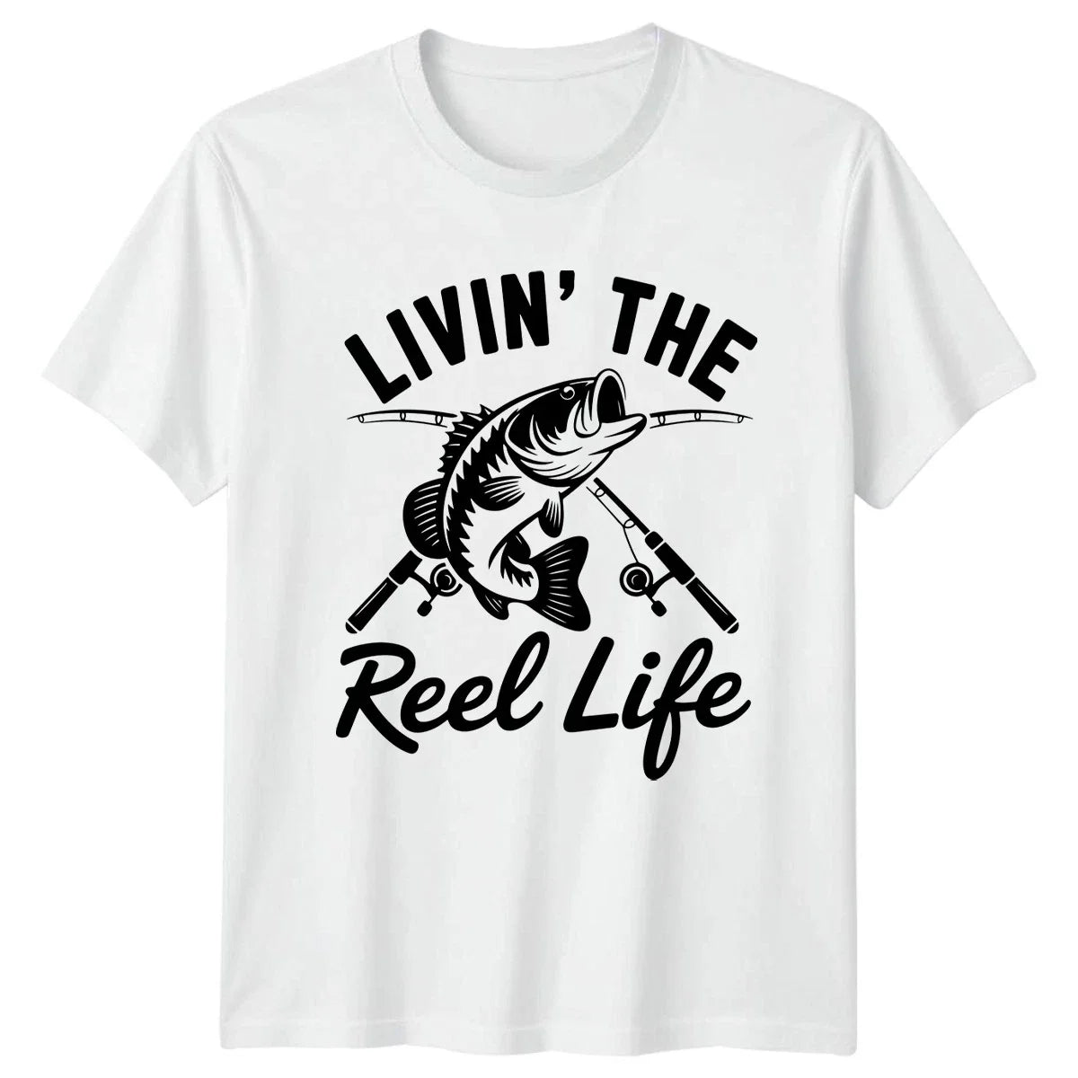 Livin The Reel Life Mens Bass Fishing Fathers Day Gift For Him Unisex
