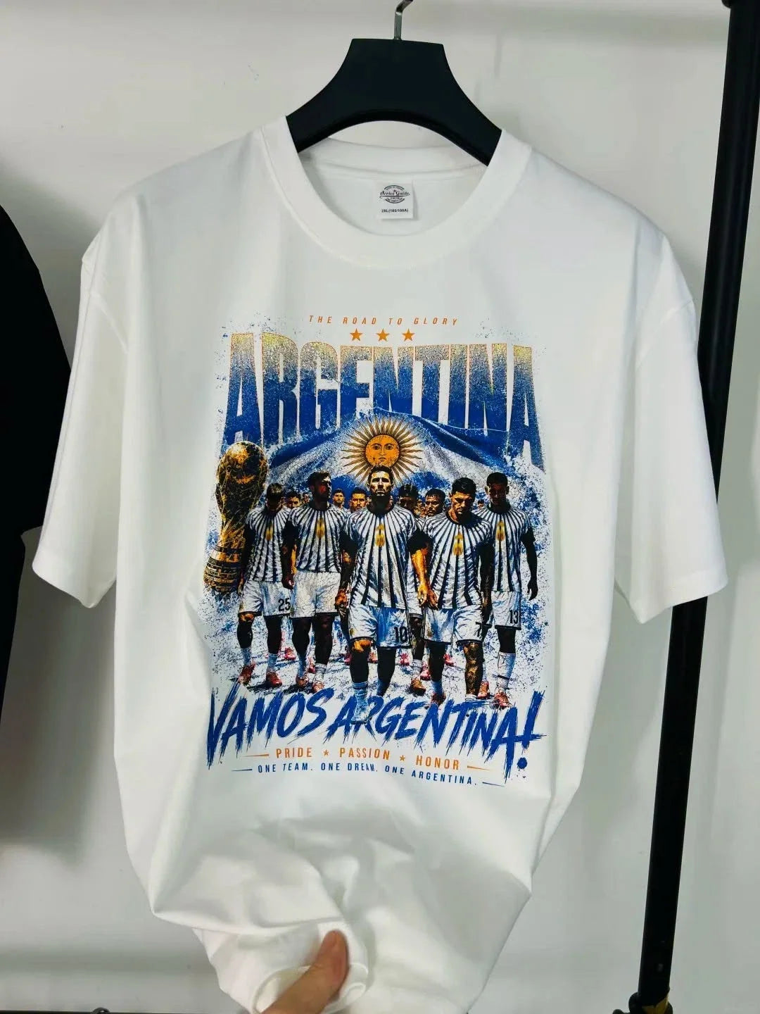 Argentina Soccer Graphic T Shirt Vamos Argentina Football Fan Tee Unisex Unisex