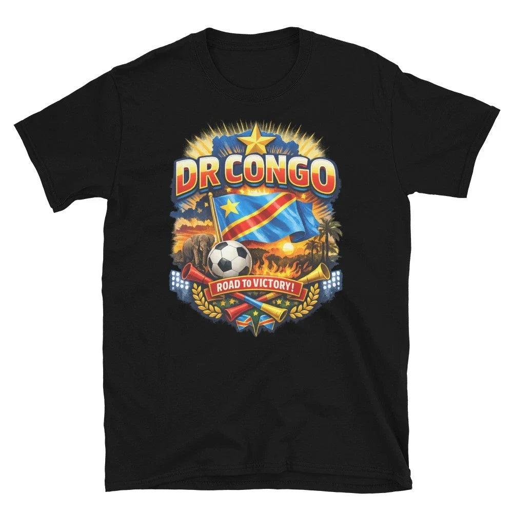 DR Congo World Cup Football Fan Road to Victory Unisex Soccer Supporter Unisex