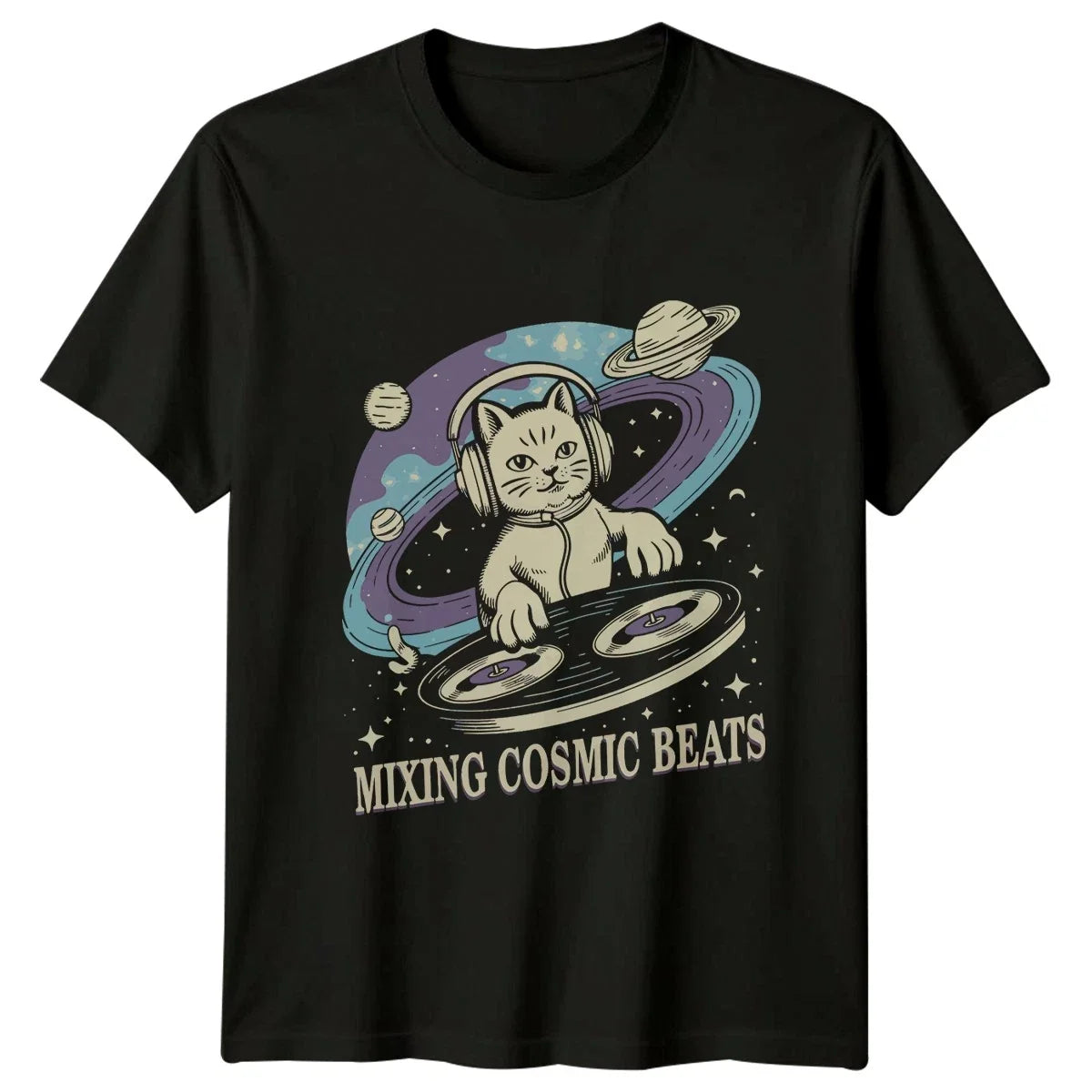 Making Cosmic Beats Astro Cat Music Birthday Gift For Him And Her Unisex