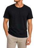 Pull&Bear Boys Black Relaxed Fit Size M Cotton Crew Neck Unisex