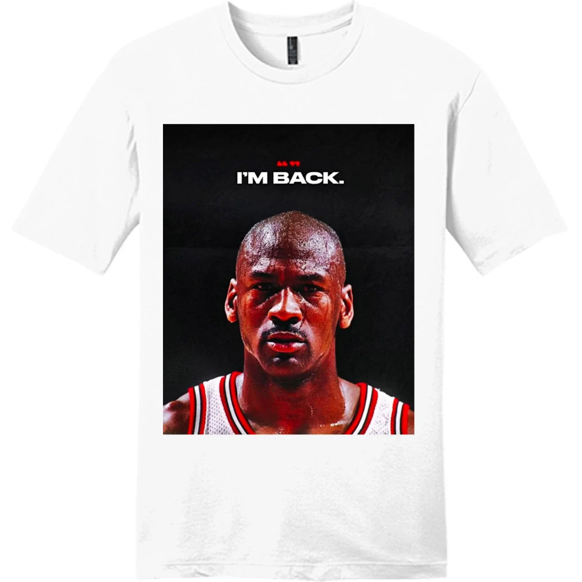 NEW Art Society MJ AIR 23 IM BACK WHITE Tee Shirt SMALL-6XLARGE MADE IN USA Unisex