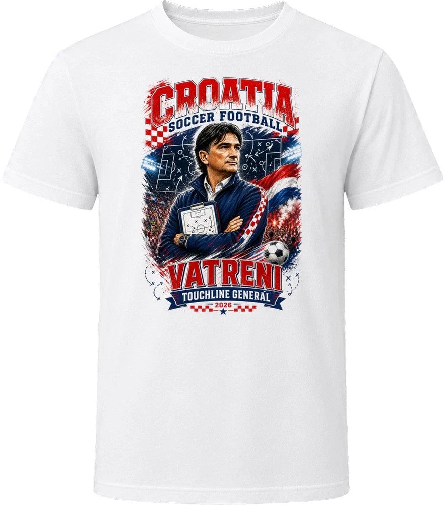 Croatia Soccer Football Coach Vatreni Touchline General T Shirt Unisex