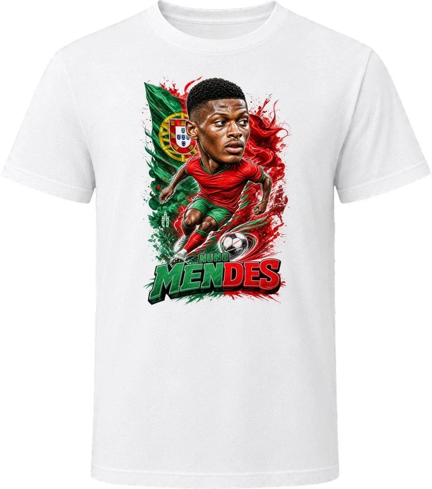 Nuno Mendes Portugal Soccer Caricature 2026 World Cup T Shirt Unisex
