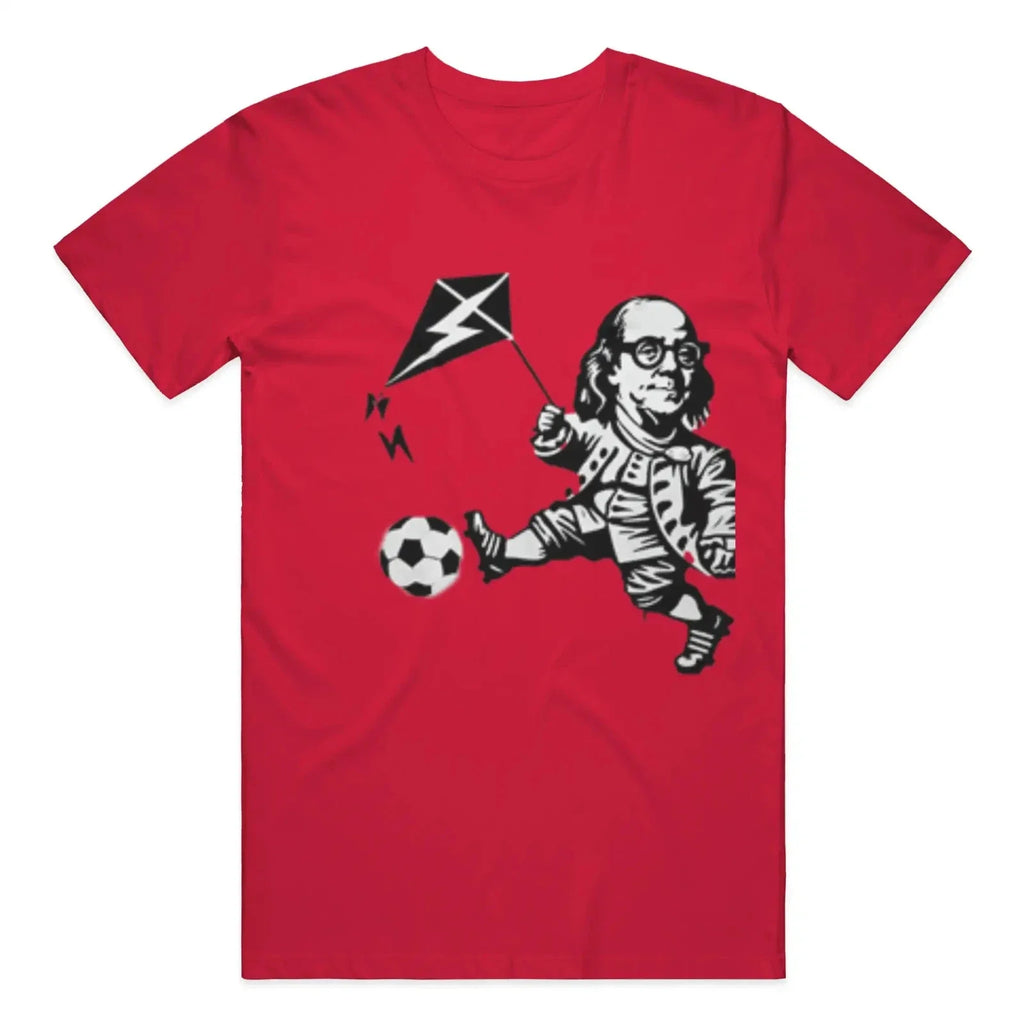 Soccer Festive Philadelphia Party Benjamin Franklin Kicks A Soccer Ball Unisex