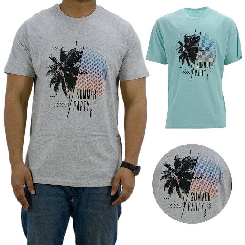 Mens Printed T Shirts 4XL 5XL 6XL Crew Neck Beach Cotton Tees Short Sleeve Tops Unisex