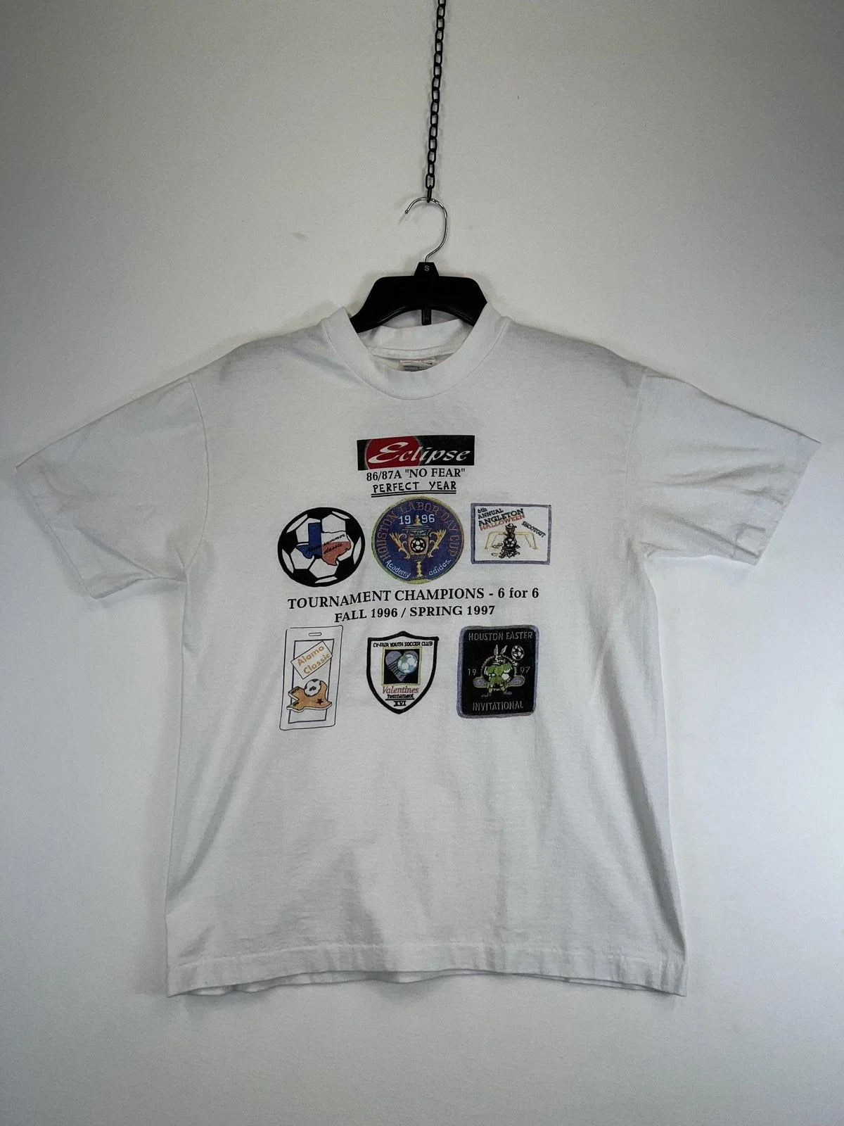 Vintage Hanes Shirt Mens Medium PYSA U-11 Boys Soccer Champions 1996 1997 90s Unisex