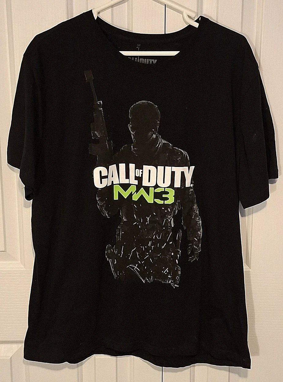 CALL OF DUTY MODERN WARFARE 3 MW3 Silhouette Tee 2XL Black Gamer T‑Shirt *BNWT* Unisex
