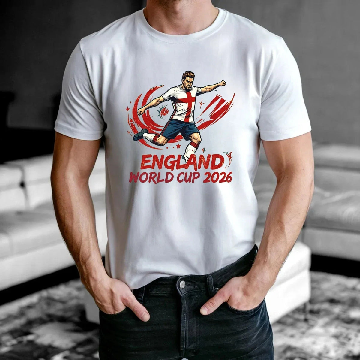 England Sports 2026 Flag - Gift For Football Friend Player Unisex Tee Unisex